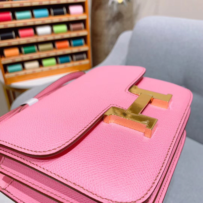 エルメス コンスタンスミニ ローズコンフェッティ ヴォーエプソン ゴールド金具