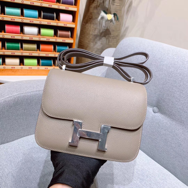 エルメス コンスタンスミニ グリアスファルト ヴォーエプソン シルバー金具