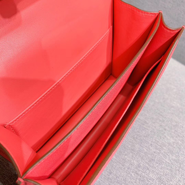 エルメス コンスタンスミニ ローズリップスティック ヴォーエプソン ゴールド金具
