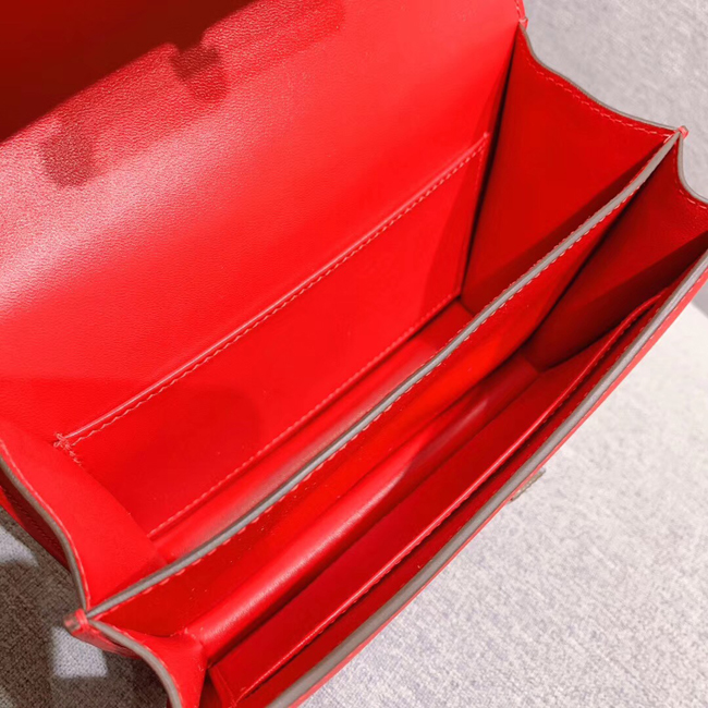 エルメス コンスタンスミニ ルージュアッシュ ヴォーエプソン シルバー金具