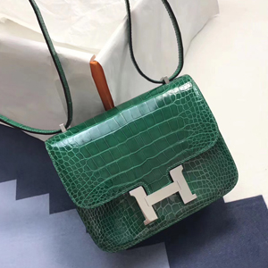 エルメス コンスタンスミニ バンブー クロコダイル シルバー金具
