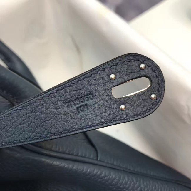 エルメス リンディ26 ブルーニュイ トリヨンクレマンス シルバー金具