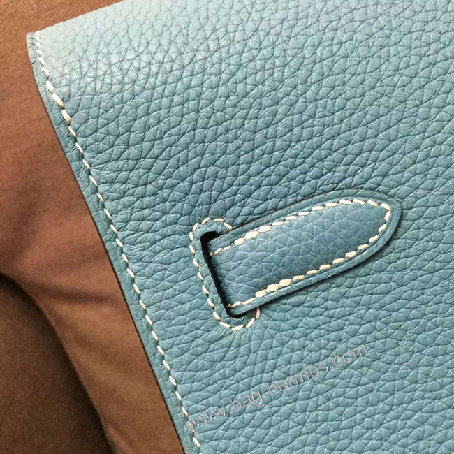 エルメス ケリー デペッシュ38 ブルージーン トリヨン シルバー金具