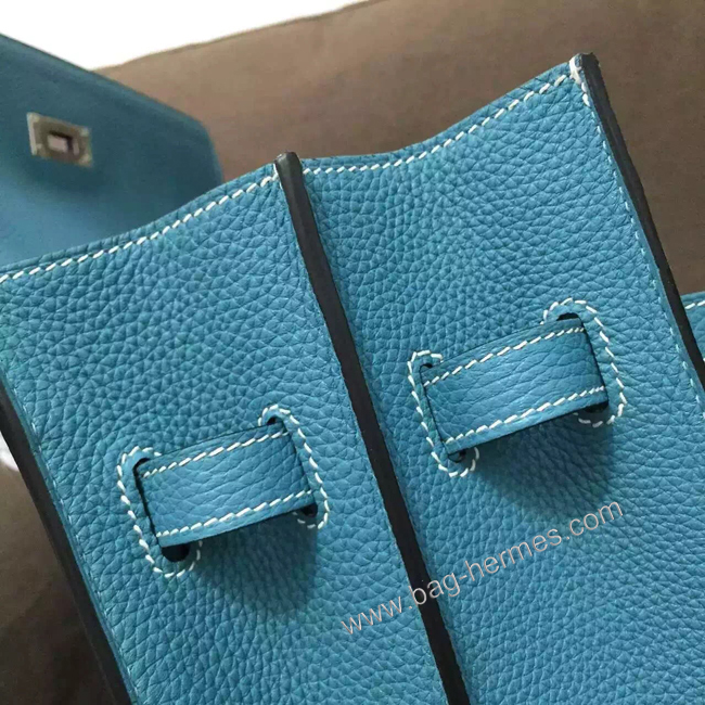 エルメス ケリー デペッシュ38 ブルージーン トリヨン シルバー金具