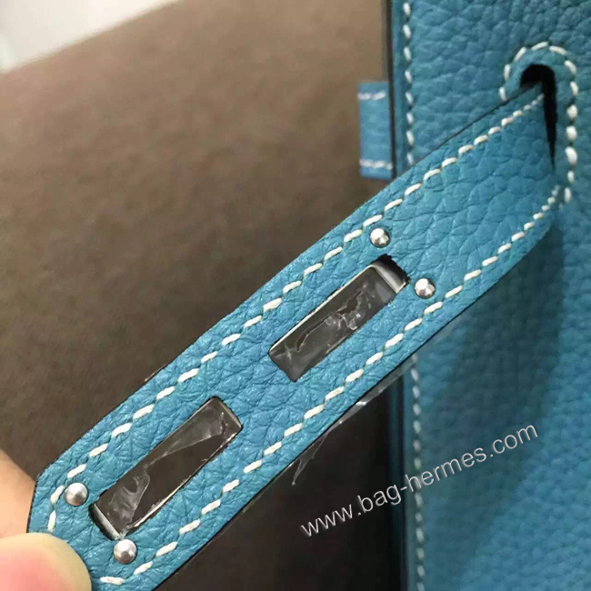 エルメス ケリー デペッシュ38 ブルージーン トリヨン シルバー金具