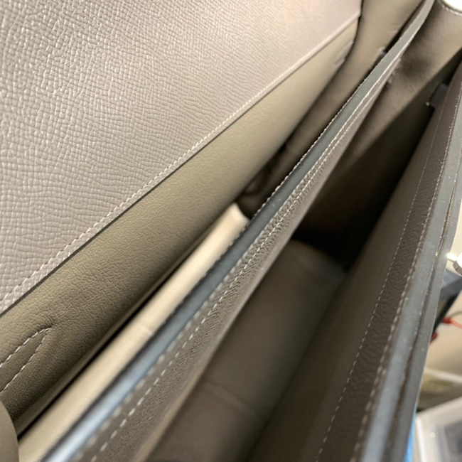エルメス ケリー デペッシュ38 グリアスファルト ヴォーエプソン シルバー金具