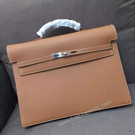 エルメス ケリー デペッシュ38 ゴールド トリヨン シルバー金具