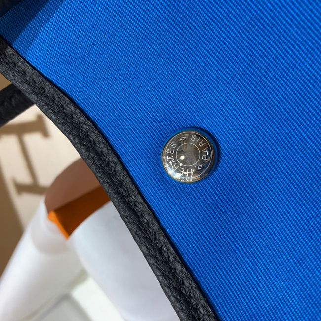 エルメス ガーデンパーティTPM ブルーザンジバル トワルオフィシエ/フィヨルド シルバー金具