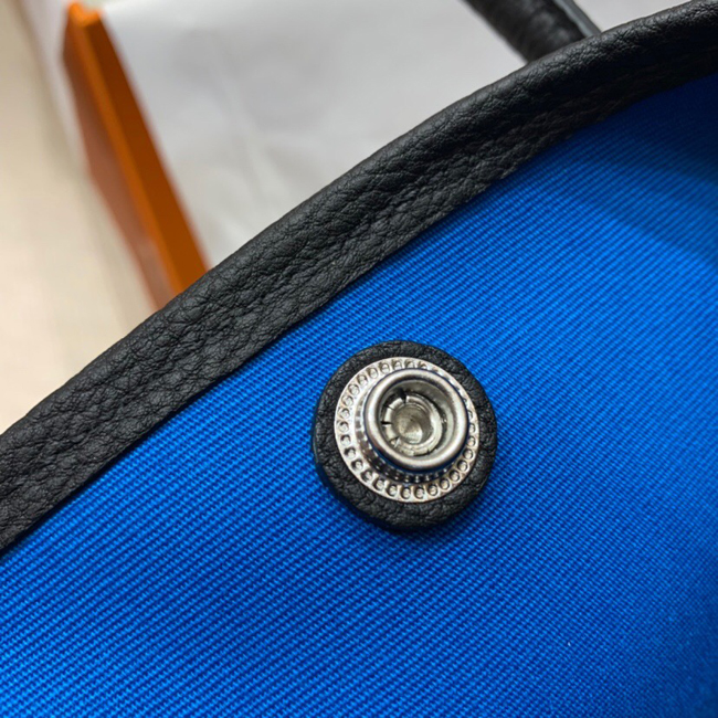 エルメス ガーデンパーティTPM ブルーザンジバル トワルオフィシエ/フィヨルド シルバー金具