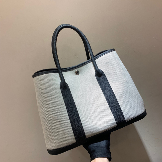エルメス ガーデンパーティTPM グレー トワルアッシュ/ブッフル シルバー金具