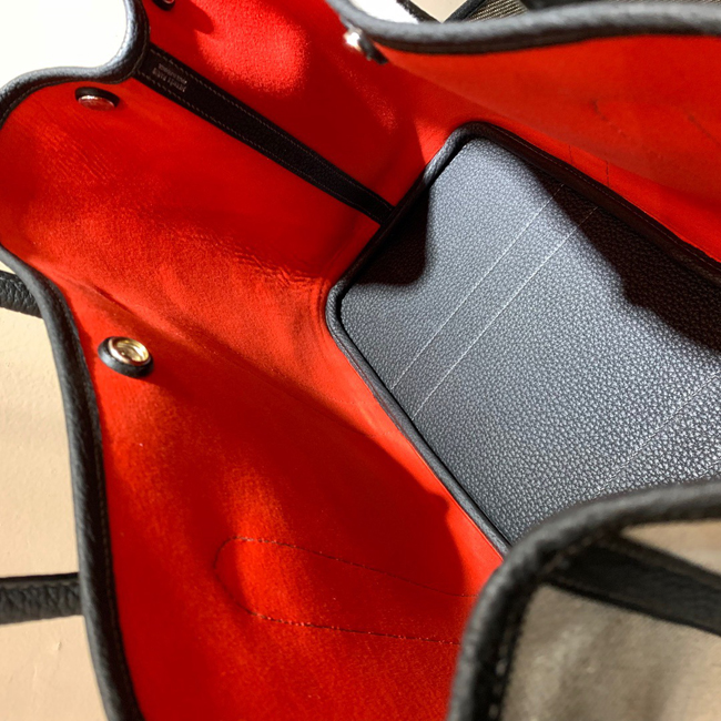 エルメス ガーデンパーティTPM グレー トワルアッシュ/ブッフル シルバー金具