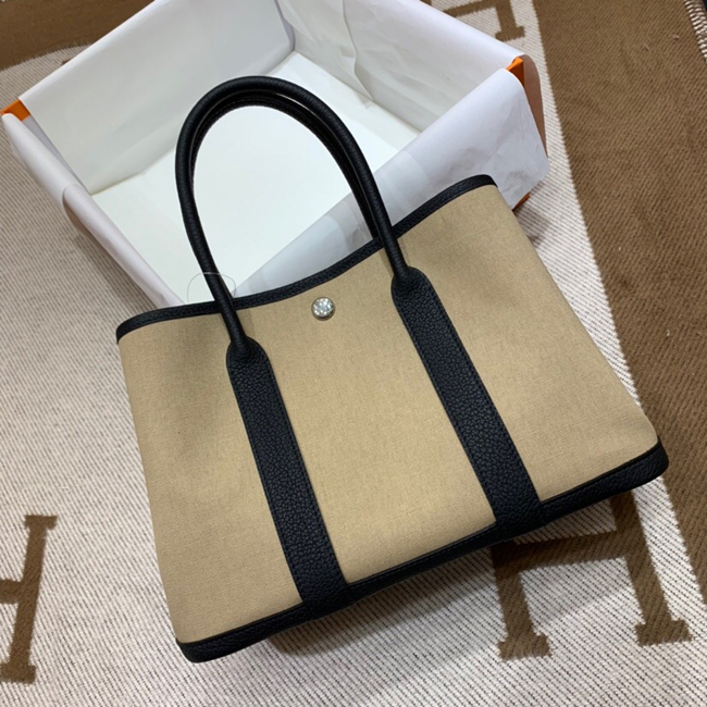 エルメス ガーデンパーティTPM トレンチ トワルアッシュ/ブッフル シルバー金具