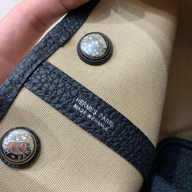 エルメス ガーデンパーティTPM トレンチ トワルアッシュ/ブッフル シルバー金具