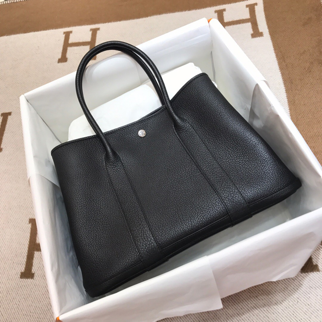 エルメス ガーデンパーティPM ブラック ネゴンダ シルバー金具