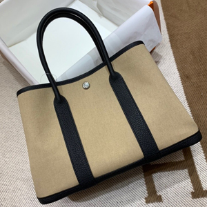 エルメス ガーデンパーティTPM トレンチ トワルアッシュ/ブッフル シルバー金具