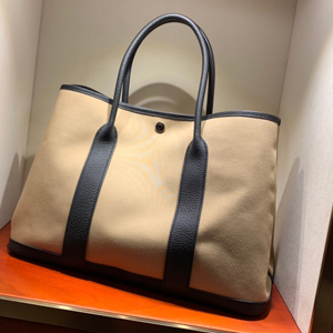 エルメス ガーデンパーティPM トレンチ トワルアッシュ/ブッフル シルバー金具