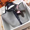 エルメス[HERMES]ピコタンロック MM[PicotinLock MM]トリヨンクレマンス ブルージーン シルバー金具