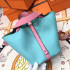 エルメス ピコタンロックエクラPM ピンク/ブルーアトール クレマンス シルバー金具