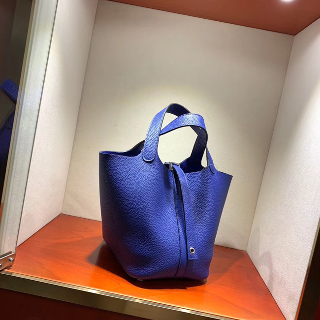 エルメス ピコタンロックMM ブルーエレクトリック クレマンス シルバー金具