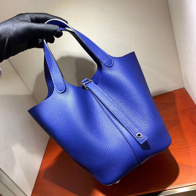 エルメス ピコタンロックMM ブルーエレクトリック クレマンス シルバー金具