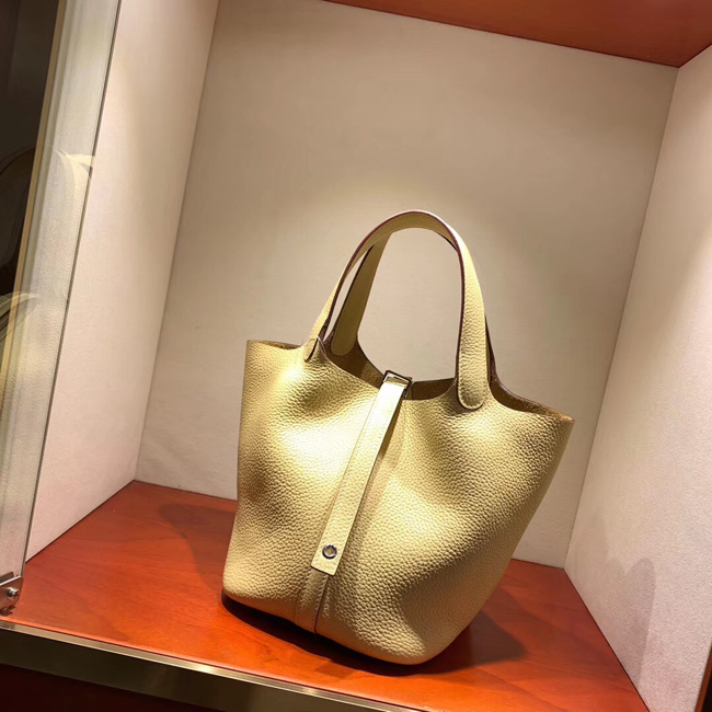 エルメス ピコタンロックMM ジョーヌプッサン クレマンス シルバー金具