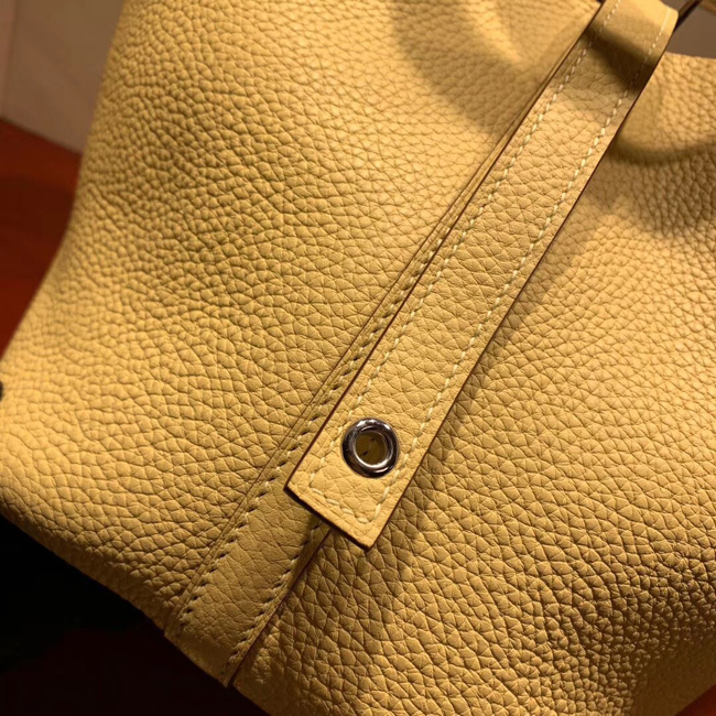 エルメス ピコタンロックMM ジョーヌプッサン クレマンス シルバー金具