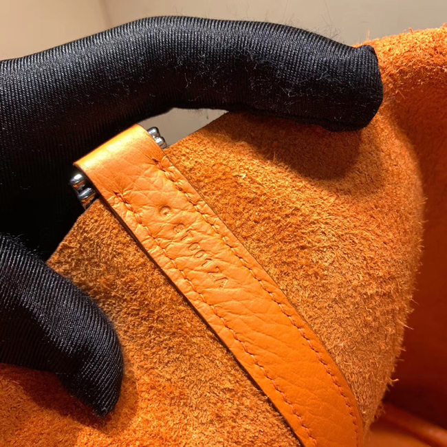 エルメス ピコタンロックMM オレンジ クレマンス シルバー金具