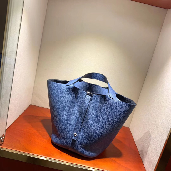 エルメス ピコタンロックMM ブルーサフィール クレマンス シルバー金具