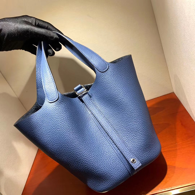エルメス ピコタンロックMM ブルーサフィール クレマンス シルバー金具