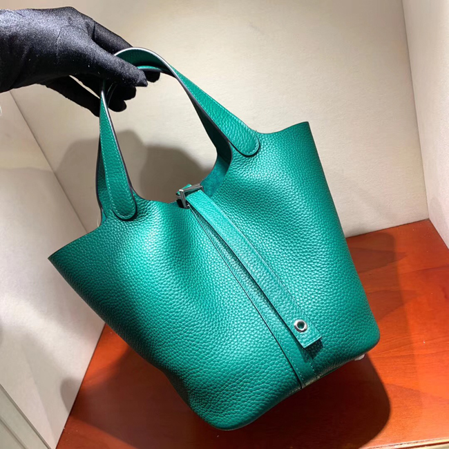 エルメス ピコタンMM ミント クレマンス シルバー金具