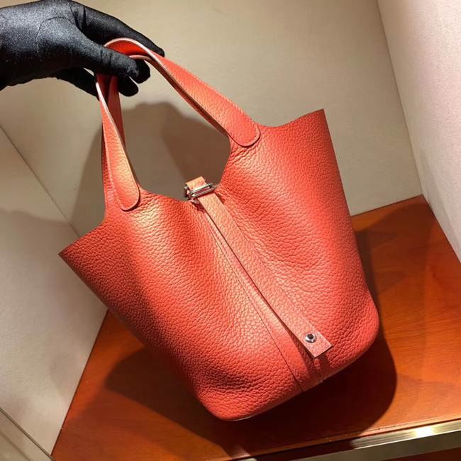 エルメス ピコタンロックエクラMM オレンジポピー クレマンス シルバー金具