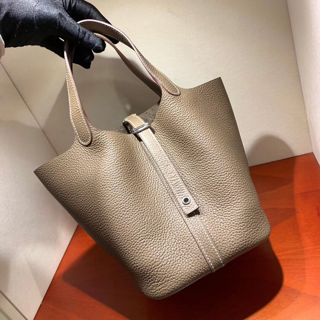 エルメス ピコタンロックエクラMM エトゥープ クレマンス シルバー金具