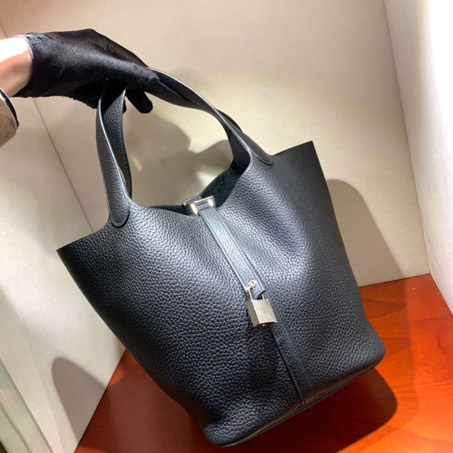 エルメス ピコタンロックエクラMM ブラック クレマンス シルバー金具