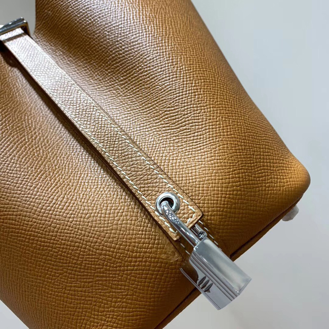 エルメス　ピコタンロックトレサージュMM ゴールド ヴォーエプソン シルバー金具