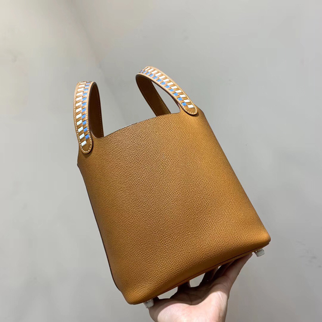 エルメス　ピコタンロックトレサージュMM ゴールド ヴォーエプソン シルバー金具