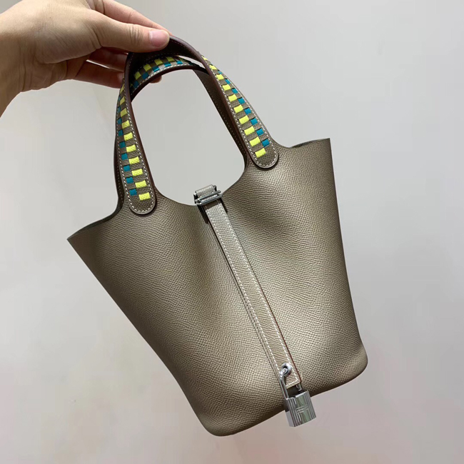 エルメス ピコタンロックトレサージュMM エトゥープ ヴォーエプソン シルバー金具