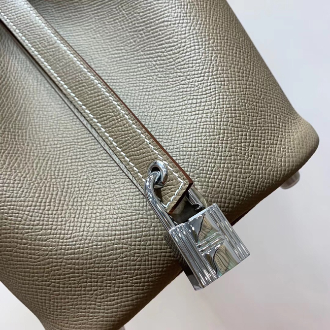 エルメス ピコタンロックトレサージュMM エトゥープ ヴォーエプソン シルバー金具