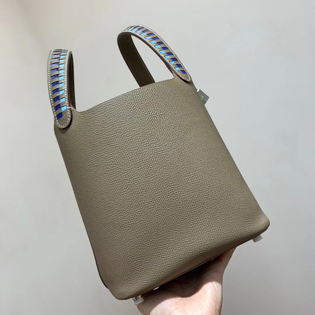 エルメス ピコタンロックトレサージュMM エトゥープ ヴォーエプソン シルバー金具