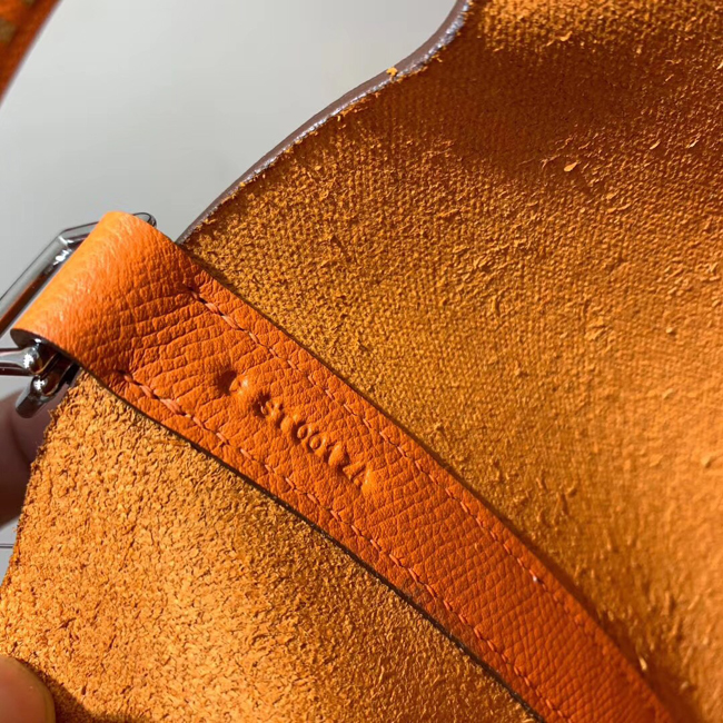 エルメス ピコタンロックトレサージュMM オレンジ ヴォーエプソン シルバー金具
