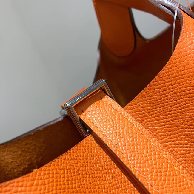 エルメス ピコタンロックトレサージュMM オレンジ ヴォーエプソン シルバー金具