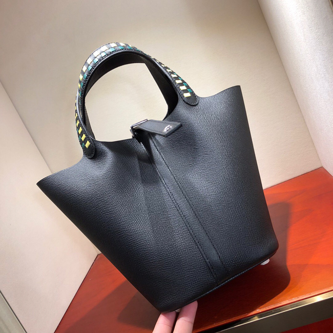エルメス ピコタンロックトレサージュMM ブラック ヴォーエプソン シルバー金具