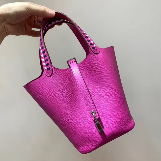 エルメス ピコタンロックトレサージュMM マグノリア ヴォーエプソン シルバー金具