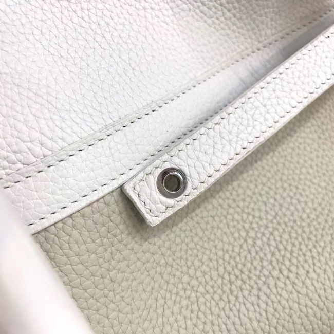 エルメス ピコタンロックエクラMM セージ/ホワイト クレマンス シルバー金具