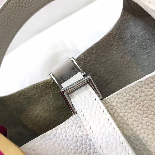 エルメス ピコタンロックエクラMM セージ/ホワイト クレマンス シルバー金具