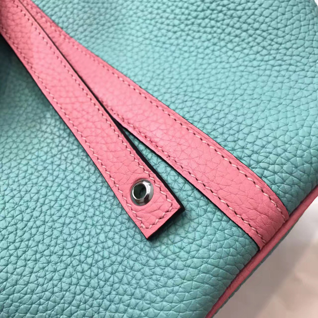エルメス ピコタンロックエクラMM ピンク/ブルーアトール クレマンス シルバー金具