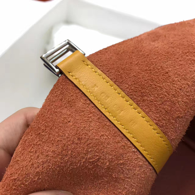 エルメス ピコタンロックエクラMM ジョーヌドール/フラミンゴ クレマンス シルバー金具