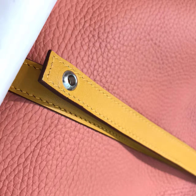 エルメス ピコタンロックエクラMM ジョーヌドール/フラミンゴ クレマンス シルバー金具