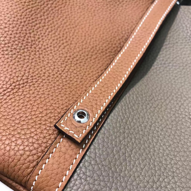 エルメス ピコタンロックエクラMM ゴールド/エトゥープ クレマンス シルバー金具