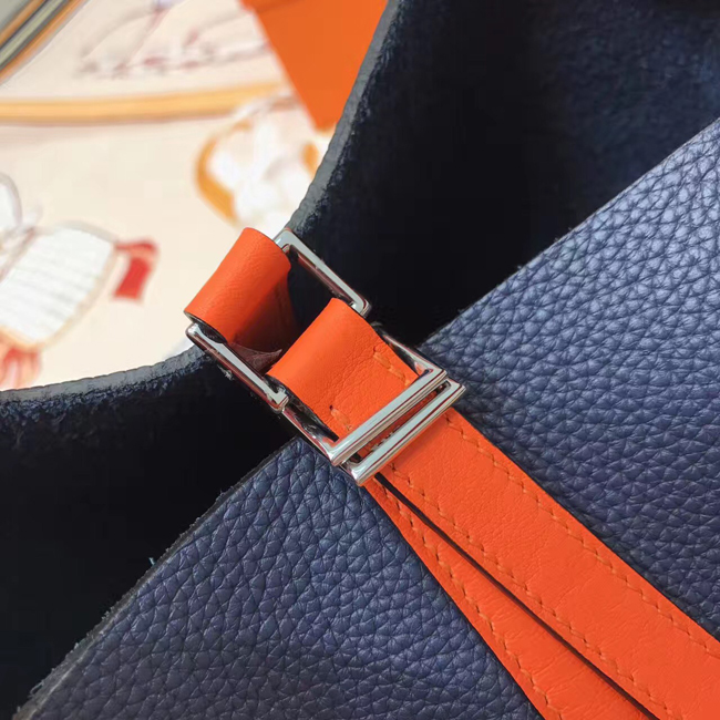 エルメス ピコタンロックエクラMM オレンジ/ブルードプリュス クレマンス シルバー金具