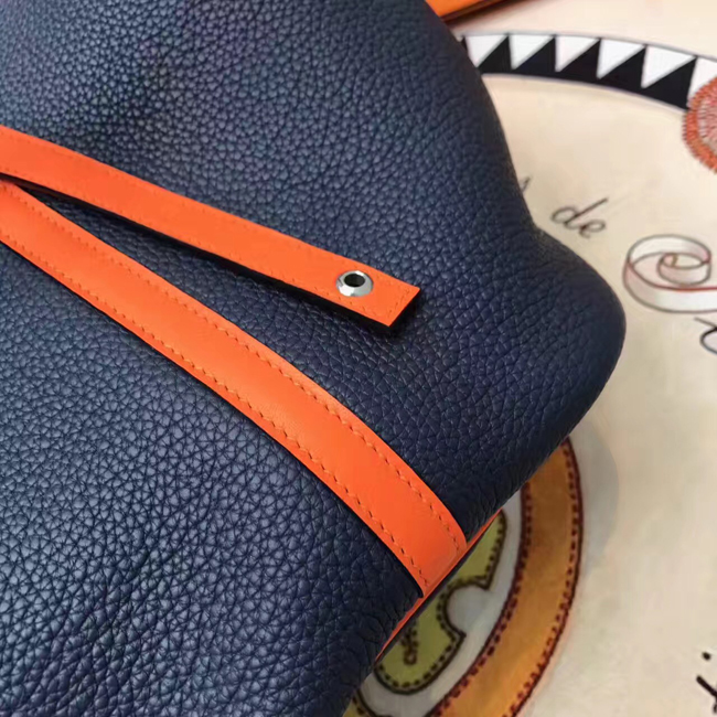 エルメス ピコタンロックエクラMM オレンジ/ブルードプリュス クレマンス シルバー金具